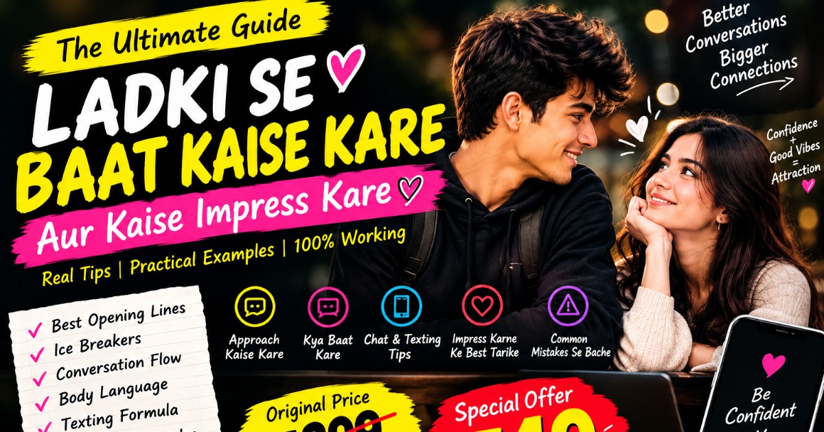 Ladki Se Baat Kaise Kare & Kaise Impress Kare ❤️ The Ultimate Hinglish Guide for Better Conversations & Connections