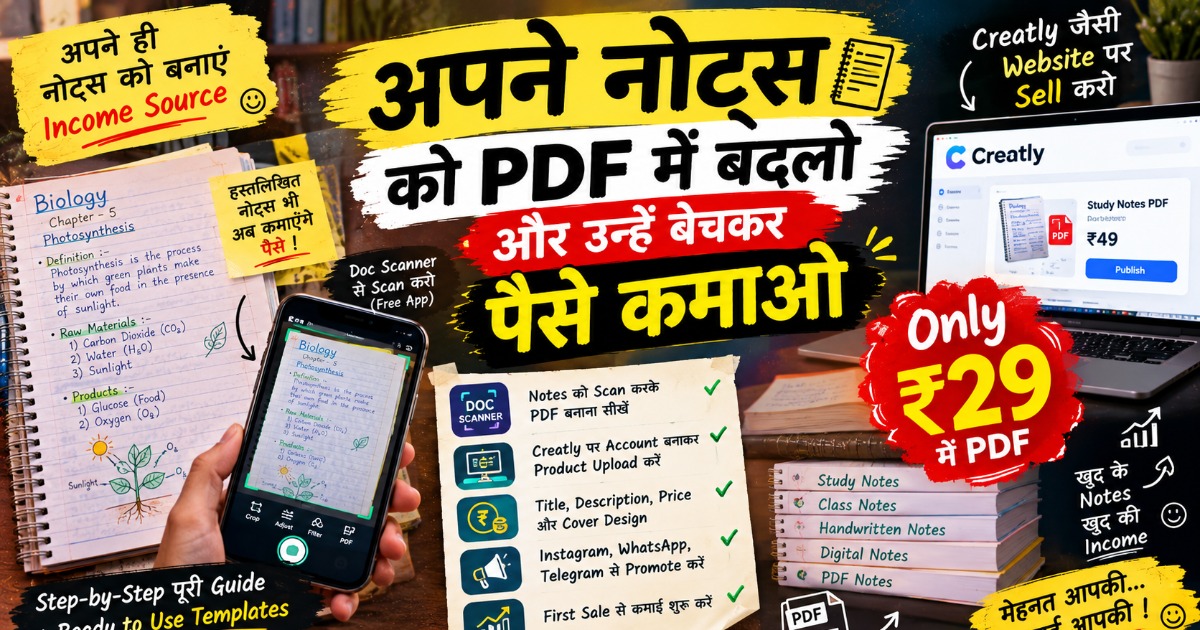Apne Notes Sell Karein Aur Paise Kamayein 💰  Description