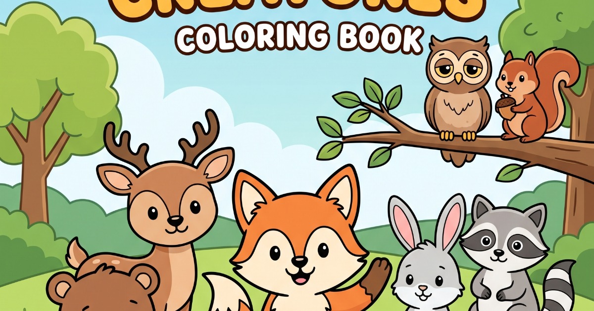 My First Cute Animals Coloring Book for Kids Ages 3β7