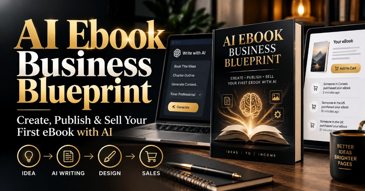 AI Ebook Business Blueprint  🚀 How to Create & Sell Your First eBook