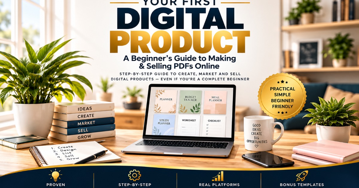 Your First Digital Product: A Beginner’s Guide to Making & Selling PDFs Online