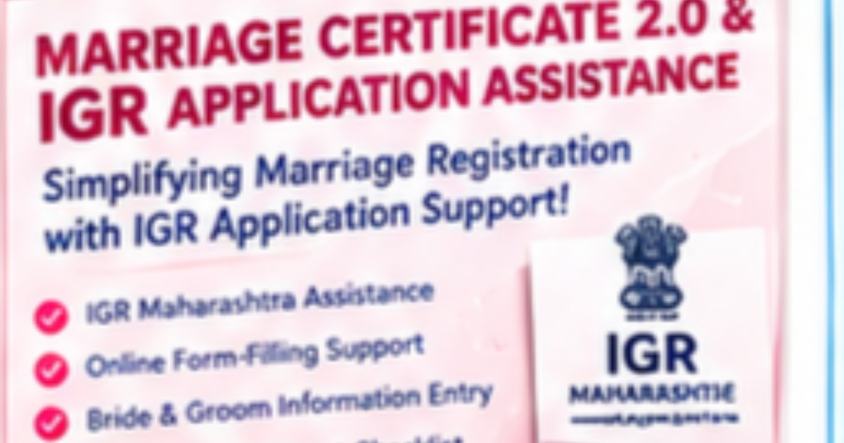 Marriage Certificate 2.0 IGR Application