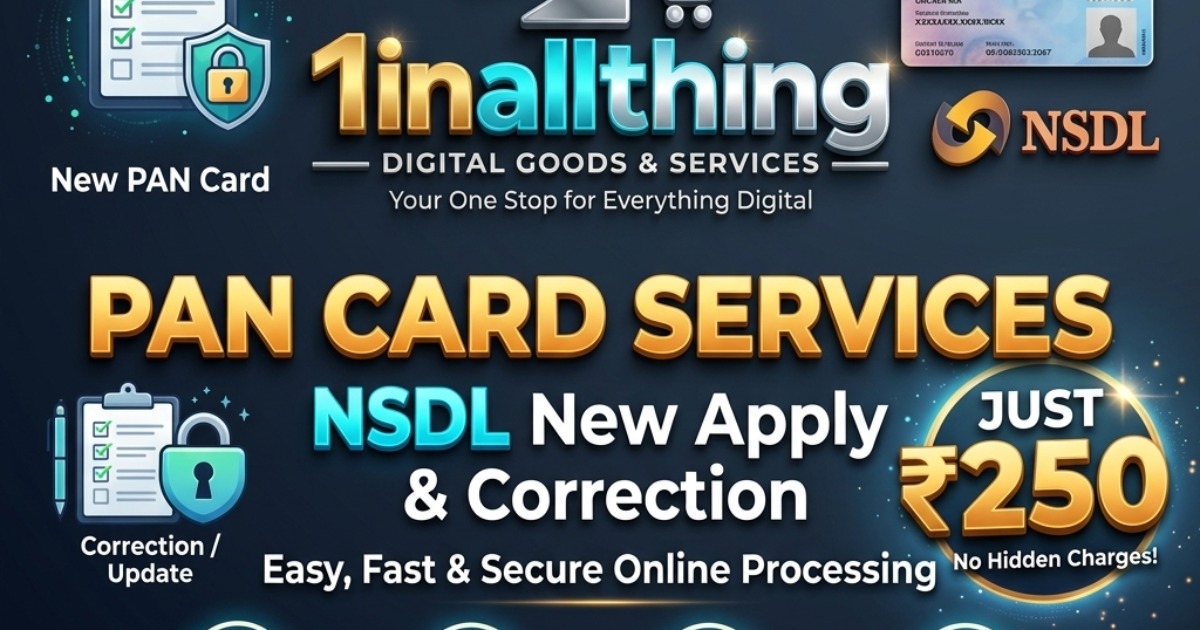 💳 Get Your PAN Card Fast & Easy! New Application & Corrections