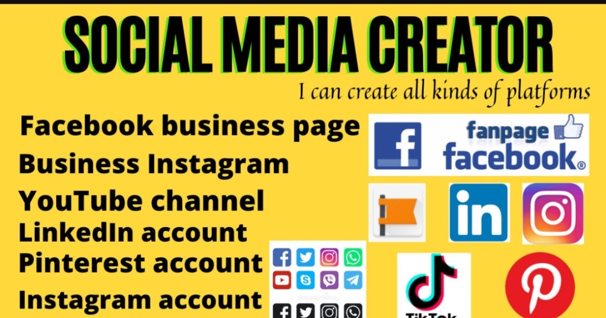 Instagram Page & YouTube Channel  & Other Social Media A/c Creation