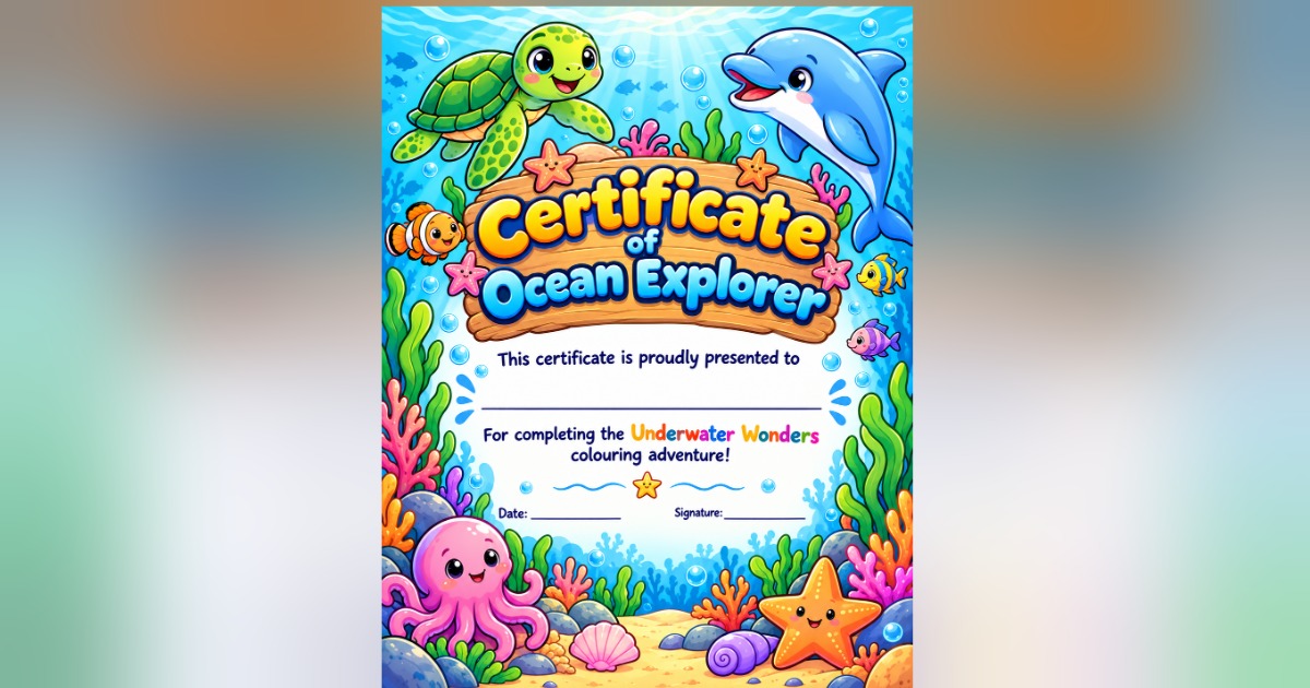 Underwater Wonders: A Children's Colouring Book, image 5