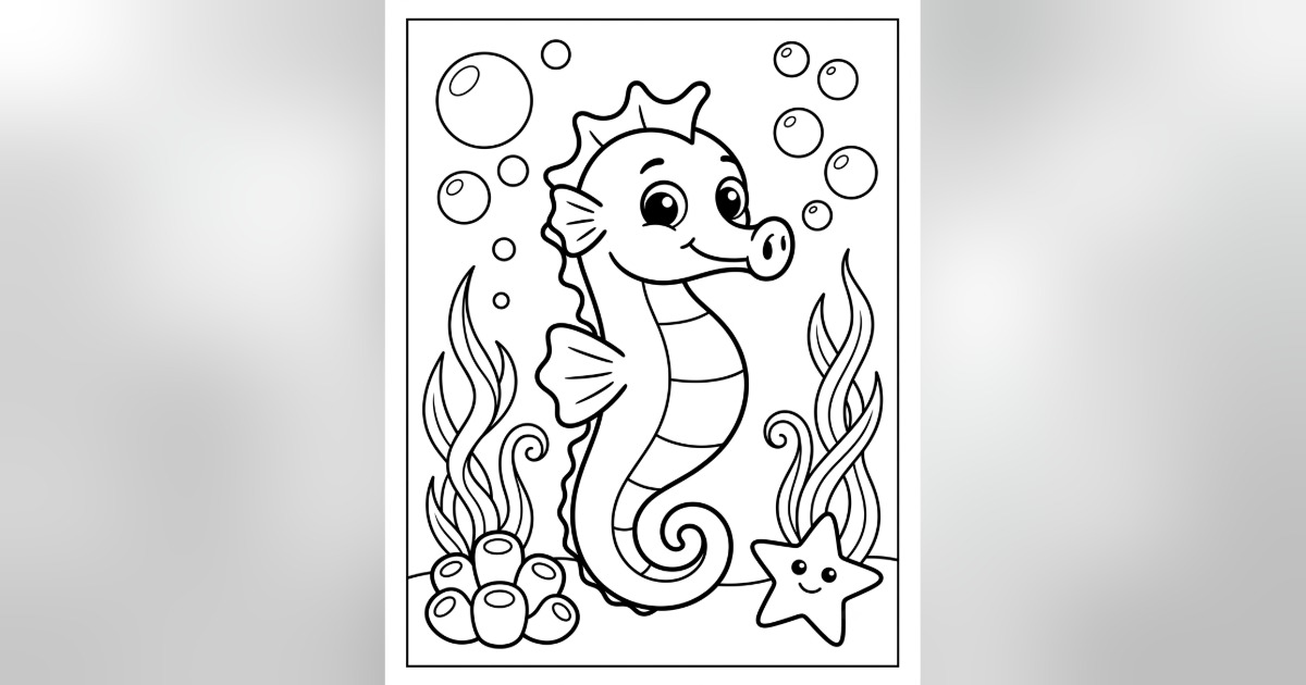 Underwater Wonders: A Children's Colouring Book, image 3