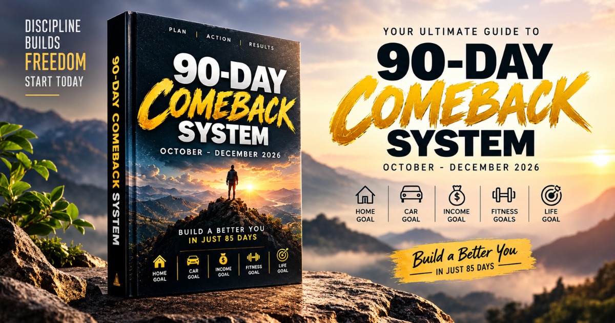 90 DAYS COMEBACK SYSTEM™ — THE FINAL QUARTER REVOLUTION | October–December 2026 | Reset Your Life. Rebuild Your Discipline. Rewrite Your Story.