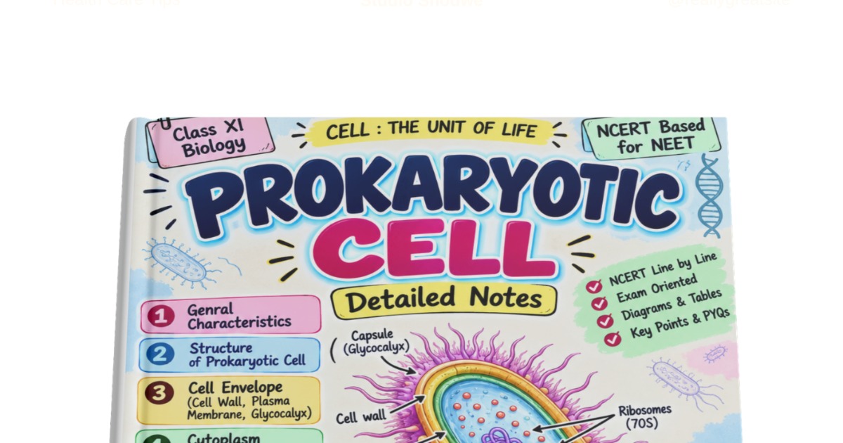 Prokaryotic Cell β Complete NCERT-Based Notes | NEET Biology Ebook β image 2