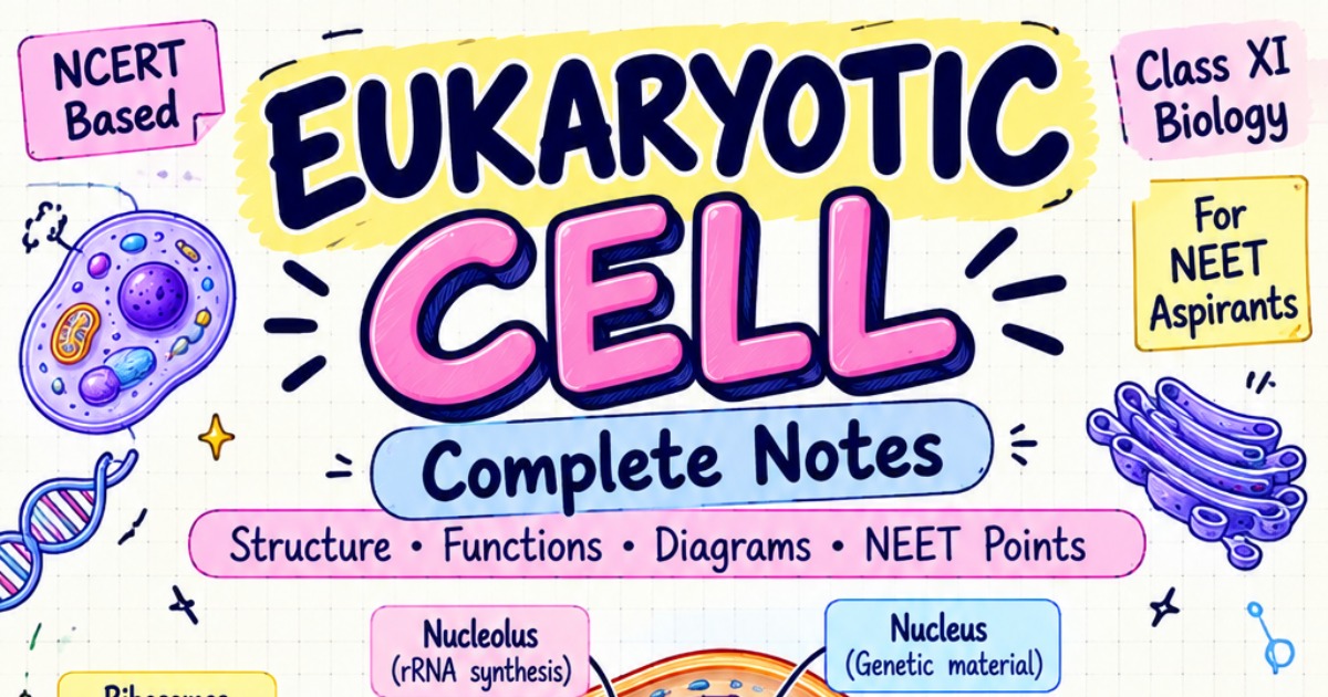 Eukaryotic Cell 📚 | NEET Biology Complete NCERT-Based Ebook 🧬