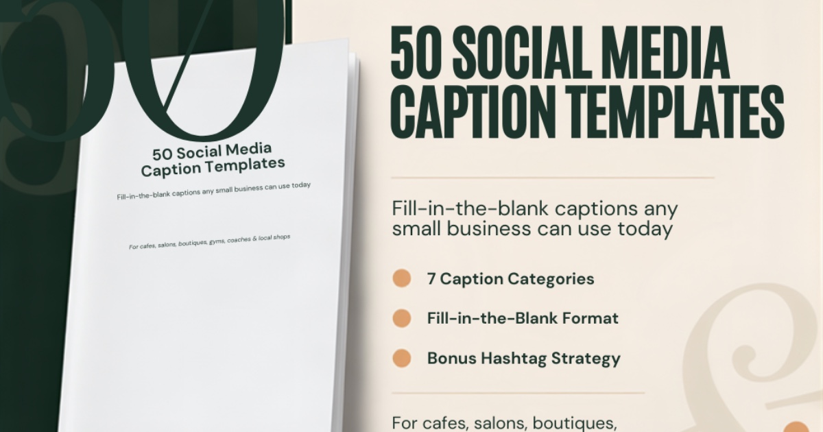 50 Fill-in-the-Blank Social Media Captions for Small Businesses — image 2