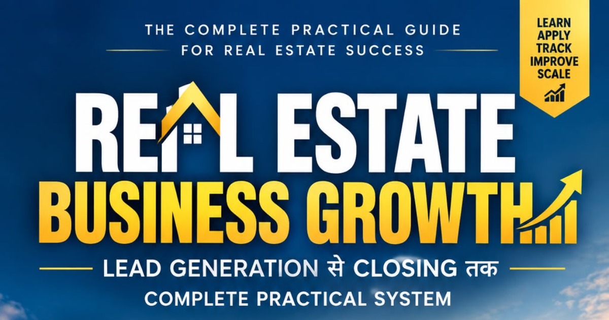 REAL ESTATE BUSINESS GROWTH MASTERY     Sales, Marketing, Leads & Closing का Complete Practical Guide
