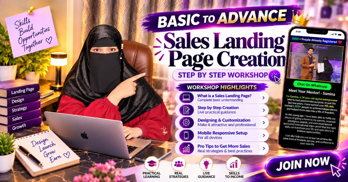 Basic to Advance Sales Landing Page Creation Workshop
