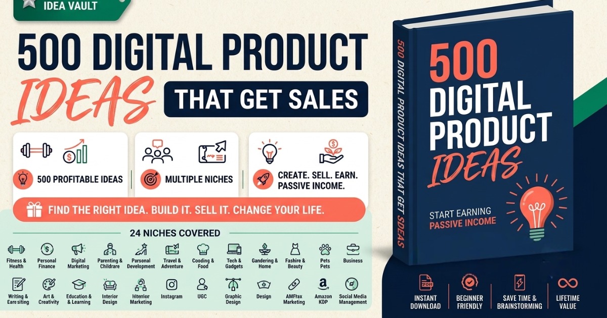 500 Digital Product Ideas that Get Sales