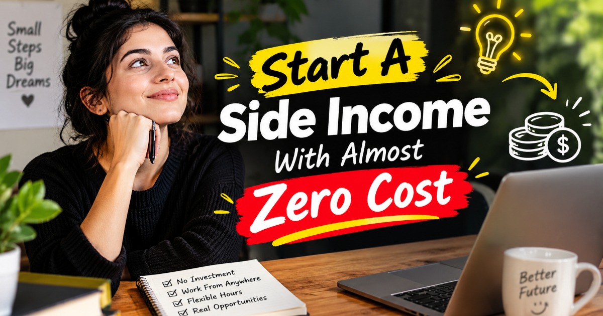 Start A Side Income With Almost Zero Cost