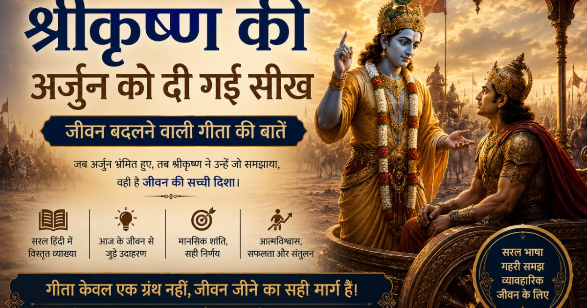 श्री कृष्ण की अर्जुन को दी गई सी ख