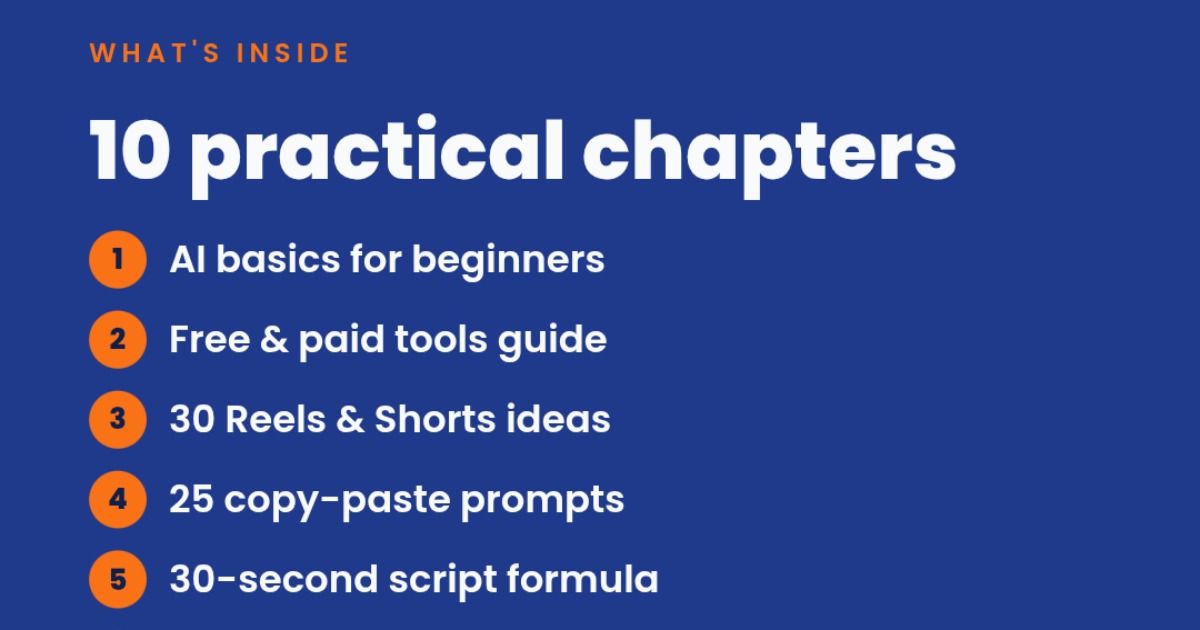 AI Content Creator Starter Kit: Create Better Social Media Content with AI Do you spend hours wondering "What should I post today?" Ideas, captions, scripts and thumbnails take time, especially when you're just starting out. This beginner-friendly ebook s, image 3
