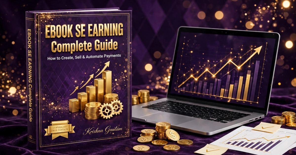 EBOOK SE EARNING - Complete Guide | How to Create, Sell & Automate Payments | Copyright Free Edition by Krishna Gautam
