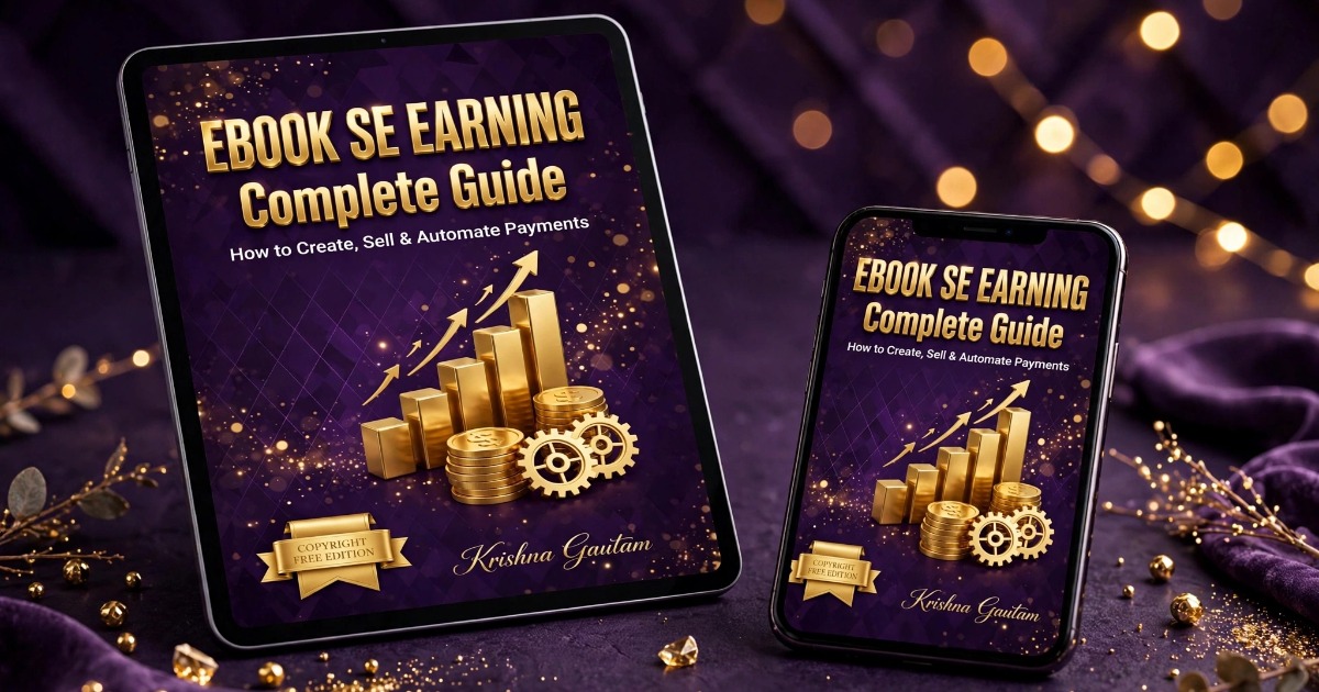 EBOOK SE EARNING - Complete Guide | How to Create, Sell & Automate Payments | Copyright Free Edition by Krishna Gautam — image 2