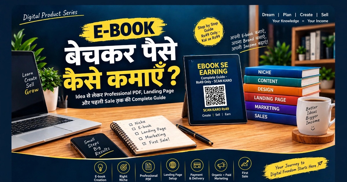 EBOOK SE EARNING - Complete Guide | How  to Create, Sell & Automate Payments | Copyright Free Edition by Krishna Gautam