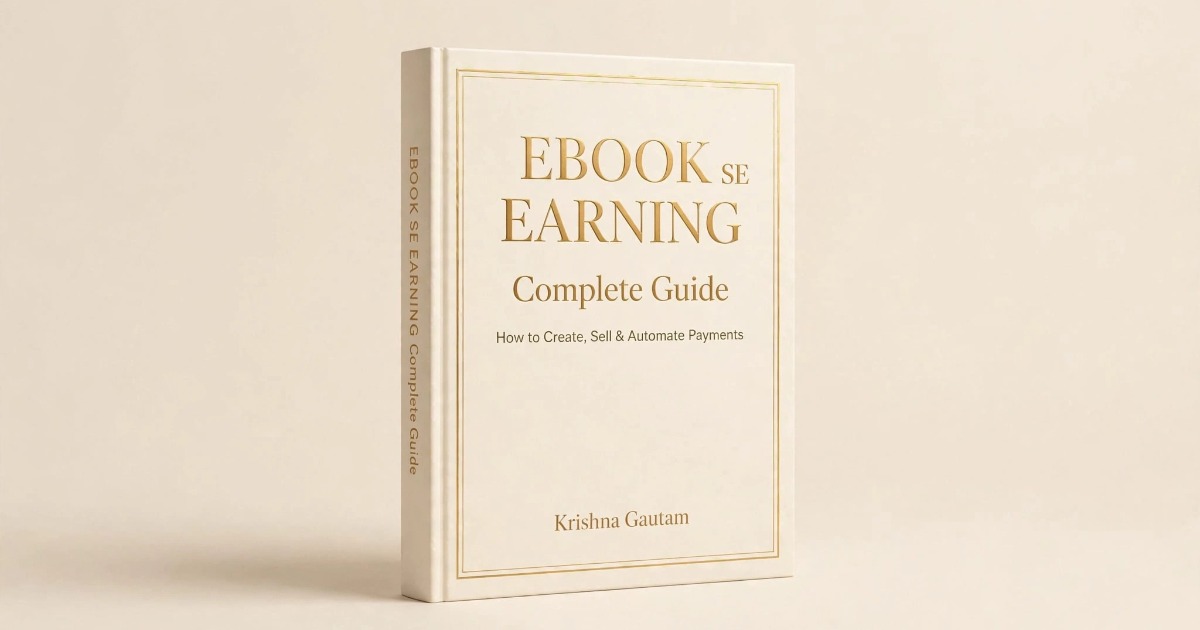 EBOOK SE EARNING - Complete Guide | How to Create, Sell & Automate Payments | Copyright Free Edition by Krishna Gautam
