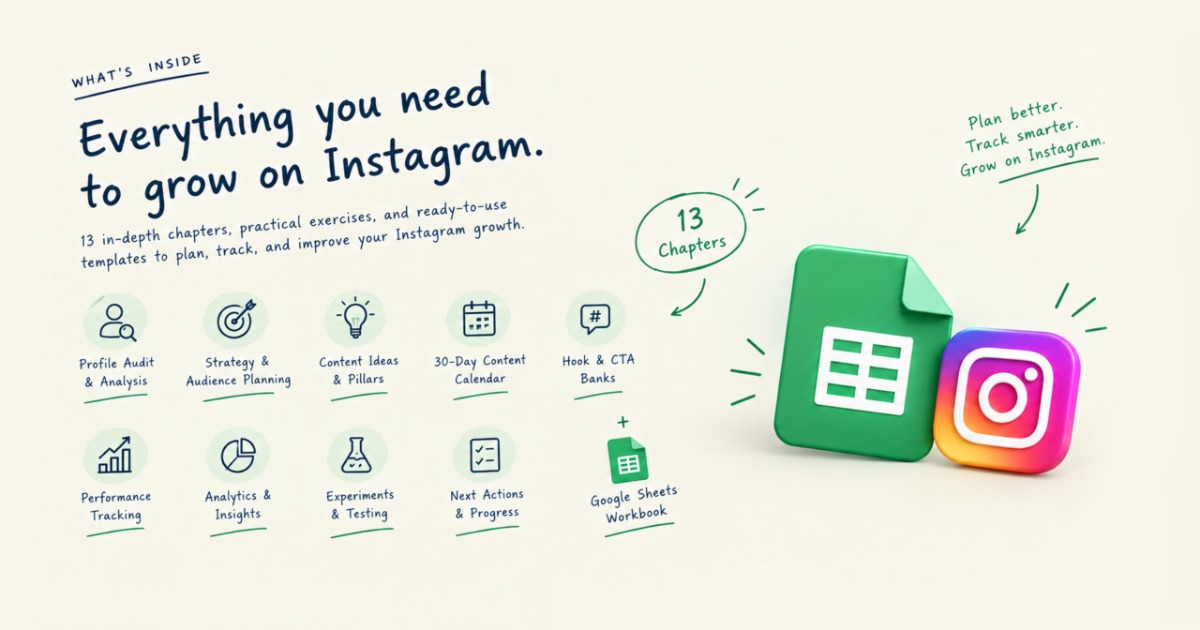 The Instagram Growth Workbook | Google Sheets Content Planner & Analytics Tracker, image 2