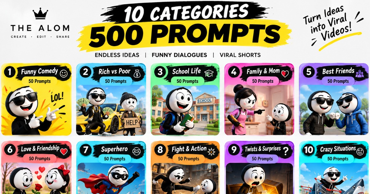 500 AI Stickman Video Prompts | Funny Dialogue Scripts, Scene-by-Scene Instructions & Viral Shorts Ideas | Digital PDF by The Alom, image 3