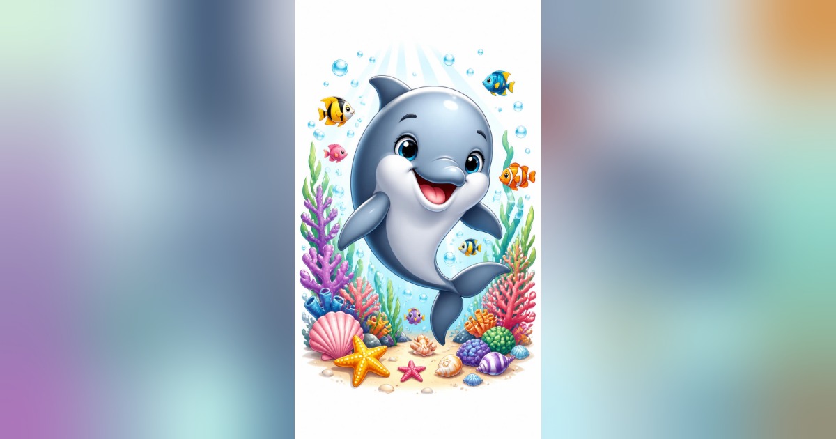 Ocean animals colouring book for kids (3 to 8), image 2