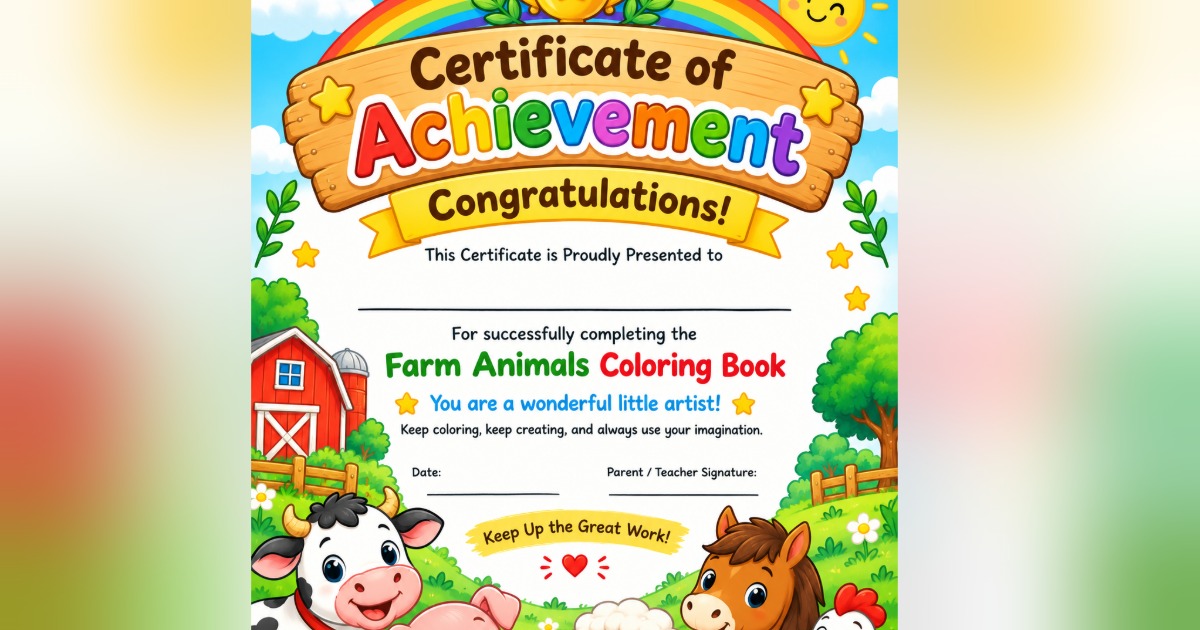 Farm Animals colouring book, image 4