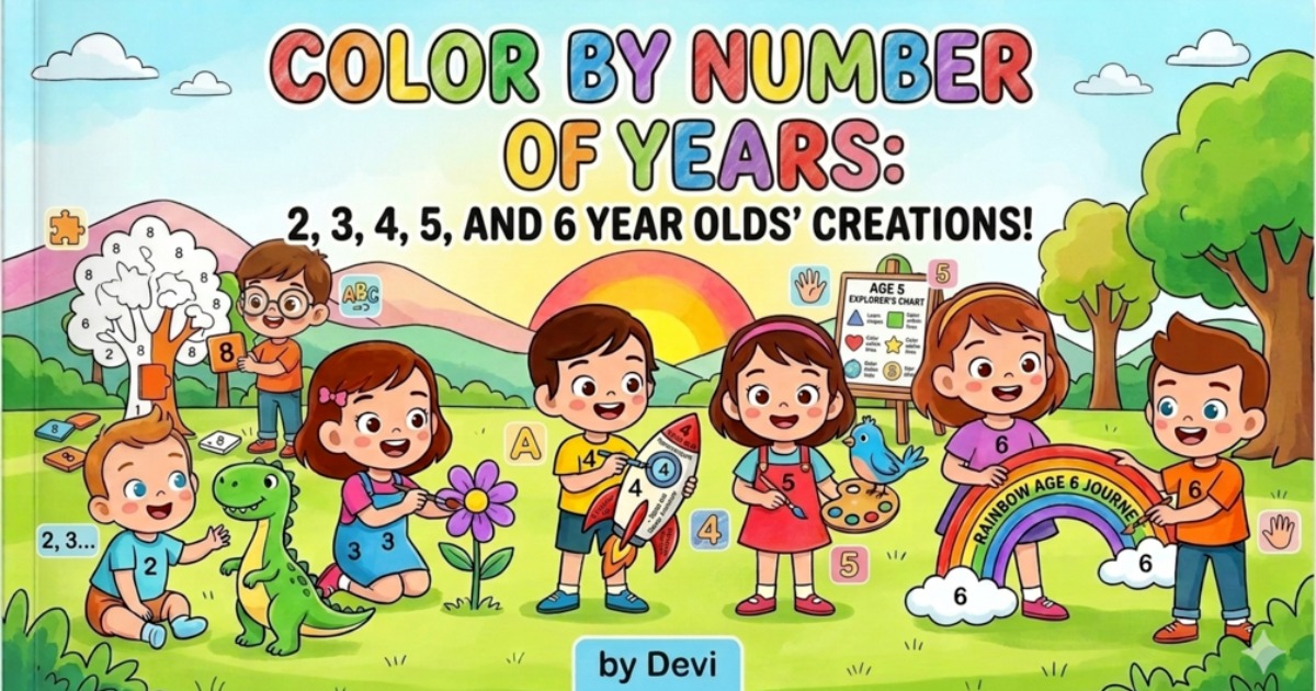 COLOR By NUMBERS FOR 2 TO 6 Years