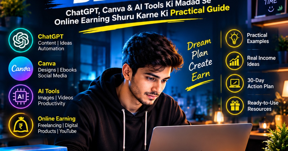 AI Se Paise Kamane Ka 30-Day Blueprint | ChatGPT, Canva & AI Se Online Earning Ki Practical Guide, image 2
