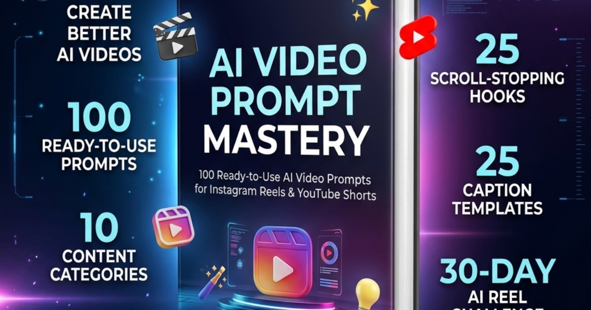 📘 AI VIDEO PROMPT MASTERY Your shortcut to creating more AI video content with less time spent thinking about what to create. — image 2