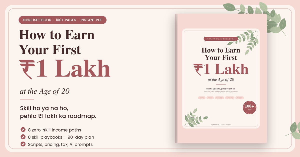 How to Start Earning at 20 | A Practical Guide for Students & Beginners