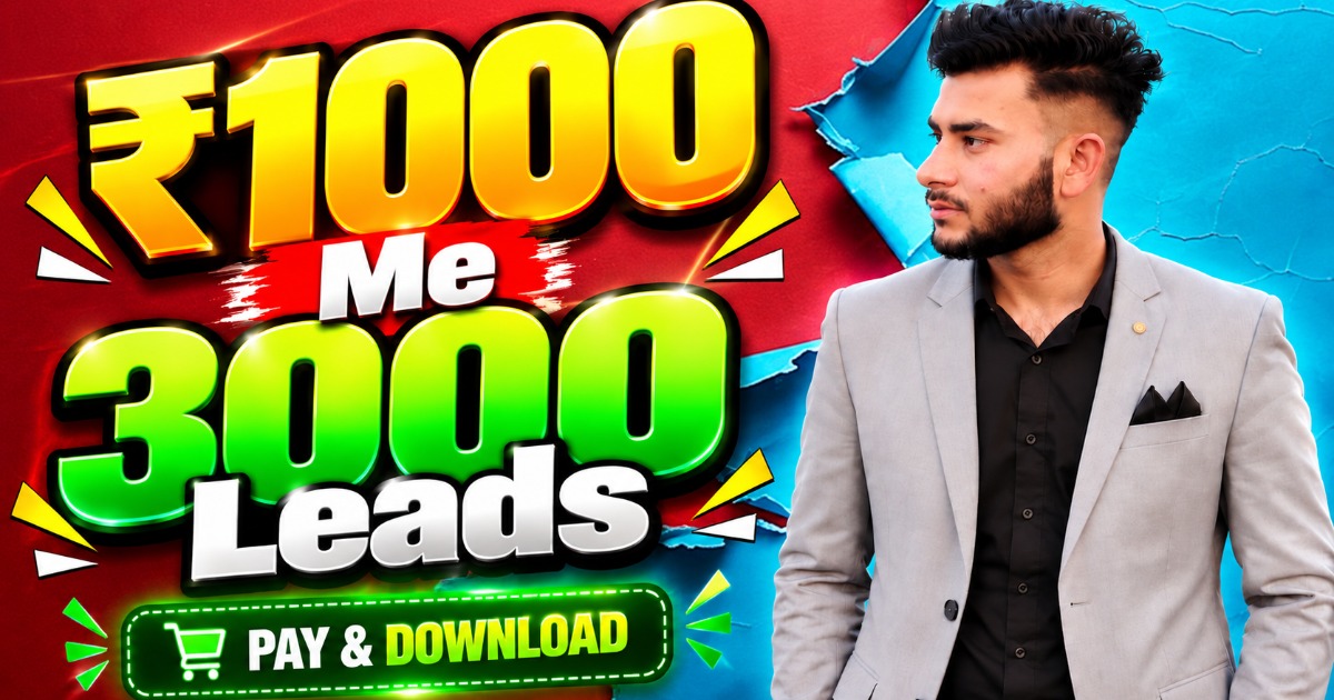💥 3000 Leads सिर्फ ₹1000 में! | Pay & Download