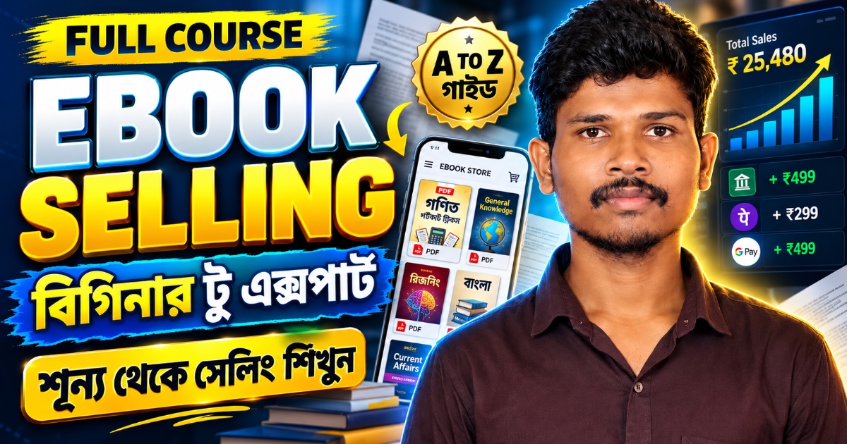 Ebook Selling Full Course Bangla 2026 📚 | Beginner to Expert | মোবাইল দিয়ে অনলাইনে ইনকাম