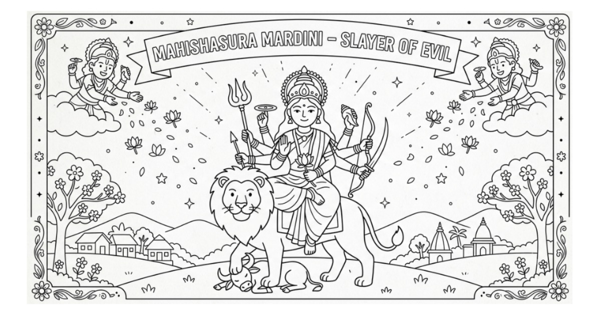 Story of Maa Durga - Navratri Special Story and Coloring Book — image 3