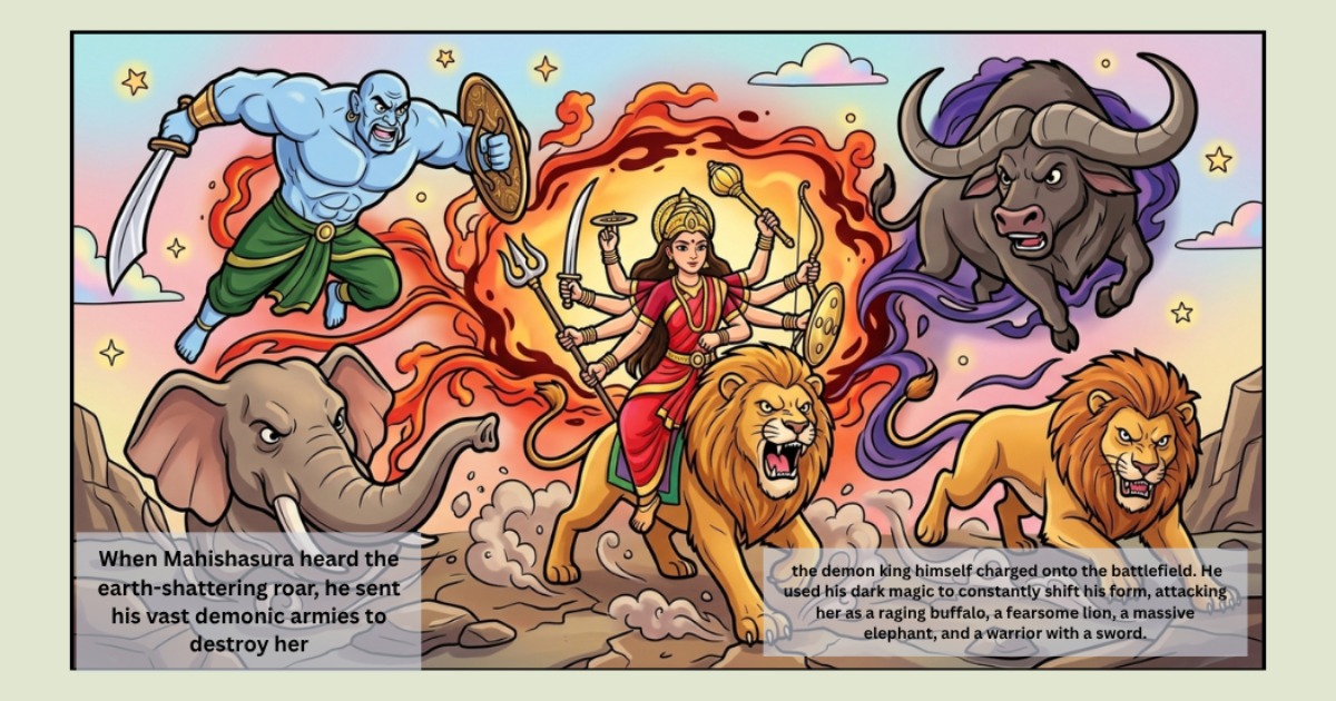 Story of Maa Durga - Navratri Special Story and Coloring Book — image 2