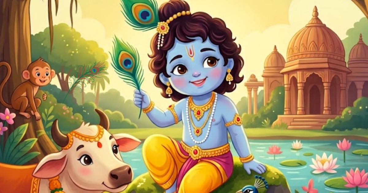 Little Krishna - Story and Coloring Book