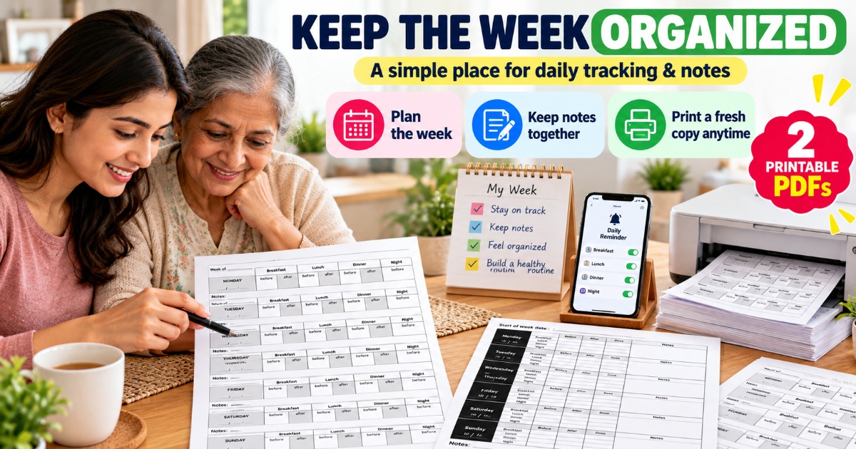 Weekly Medication & Health Tracker – 2 Printable PDF Bundle, image 2