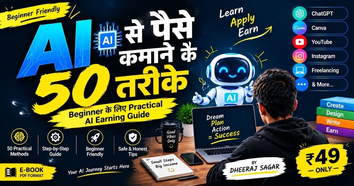 AI से कमाई के 50 तरीके | Beginner की Practical Guide