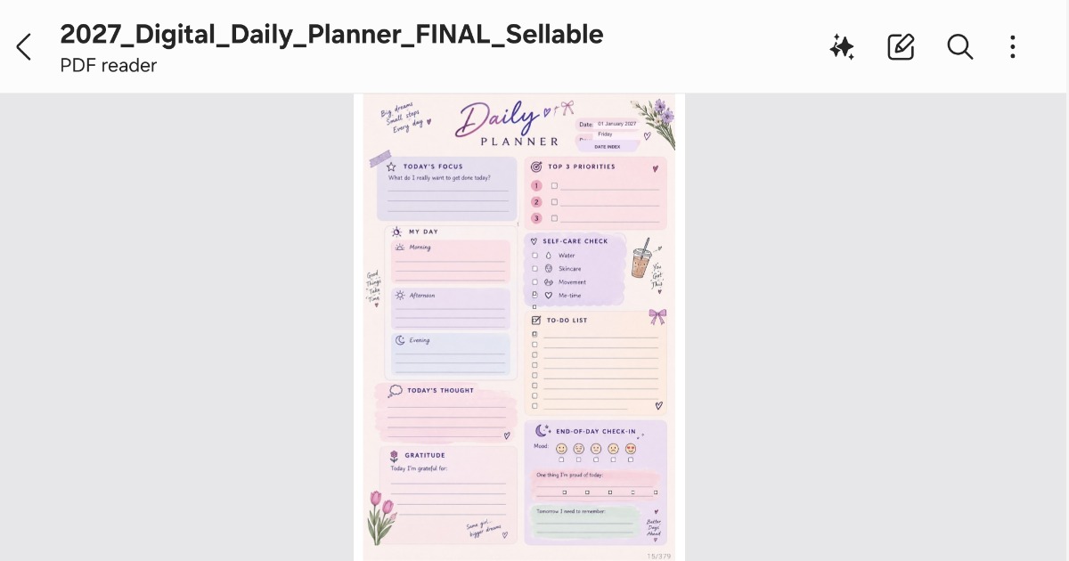 2027 Digital Daily Planner, image 2