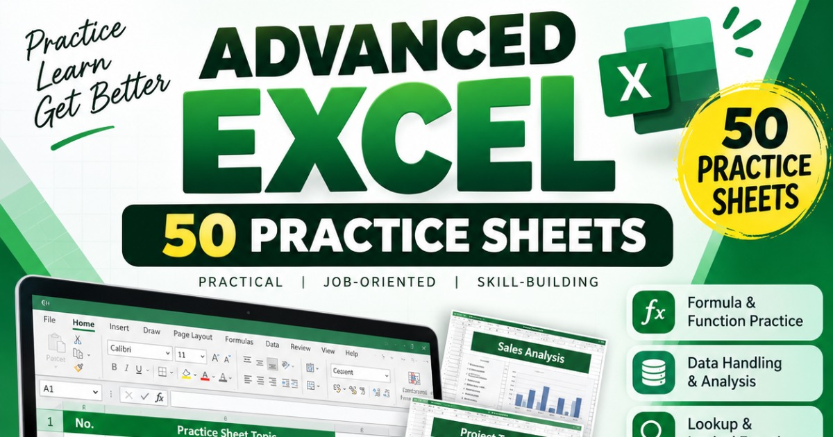 Advanced excel 1 to 50th practice sheet — image 2