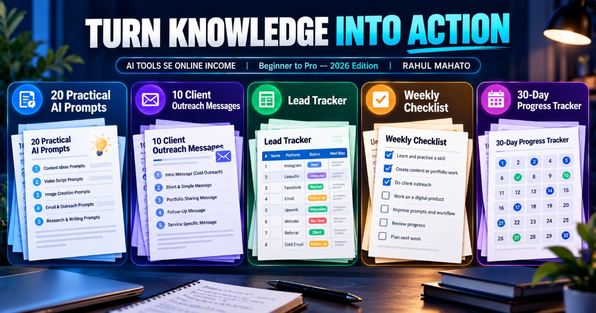 AI Tools Se Online Income — Beginner to Pro | Practical Hinglish eBook by Rahul Mahato, image 5