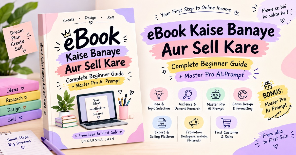 eBook Kaise Banaye Aur Sell Kare π | Complete Beginner Guide + Master Pro AI Prompt β image 2