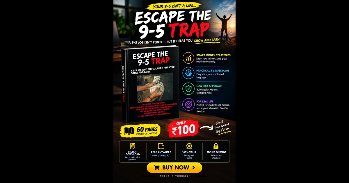 Escape the 9 to 5  job  trap ebook