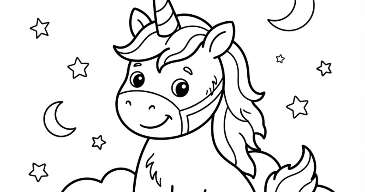 Magical Unicorn Coloring Book for Kids | Printable PDF | Cute Unicorn Coloring Pages | Digital Download — image 2