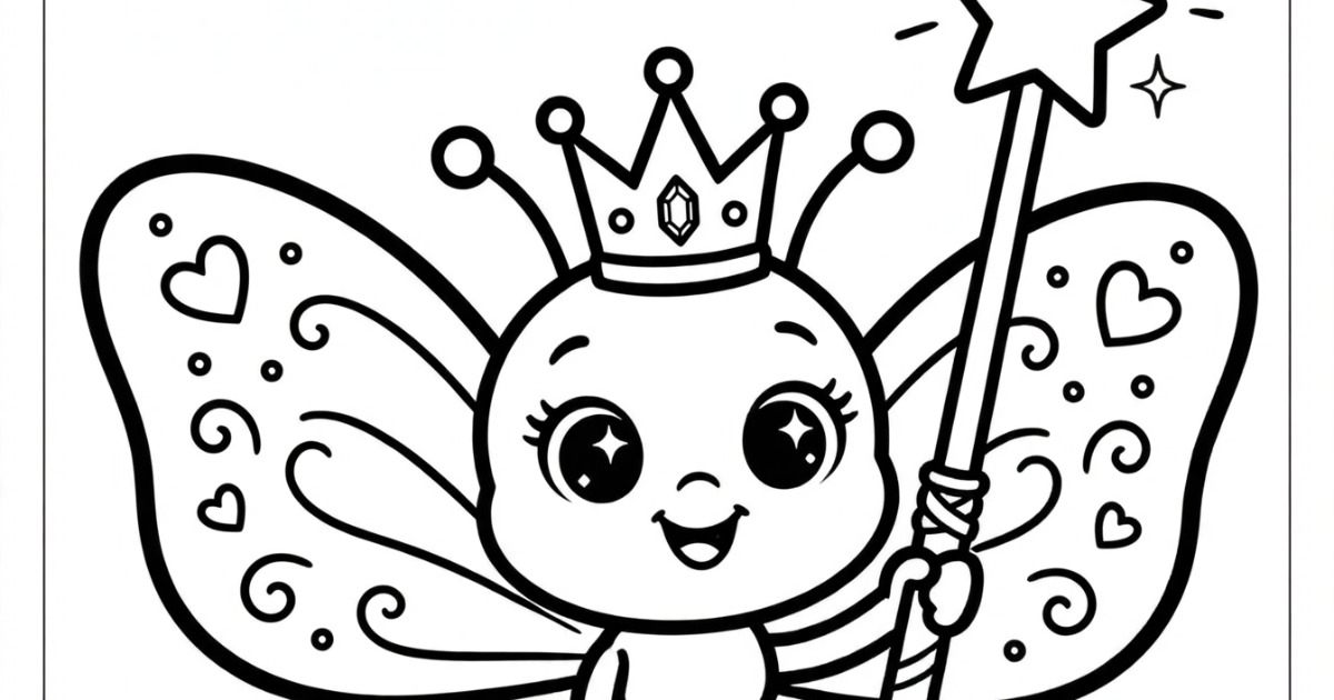 My Cute Butterfly Colouring Book for Kids – 32 Magical Colouring Pages | Printable PDF | Digital Download — image 4