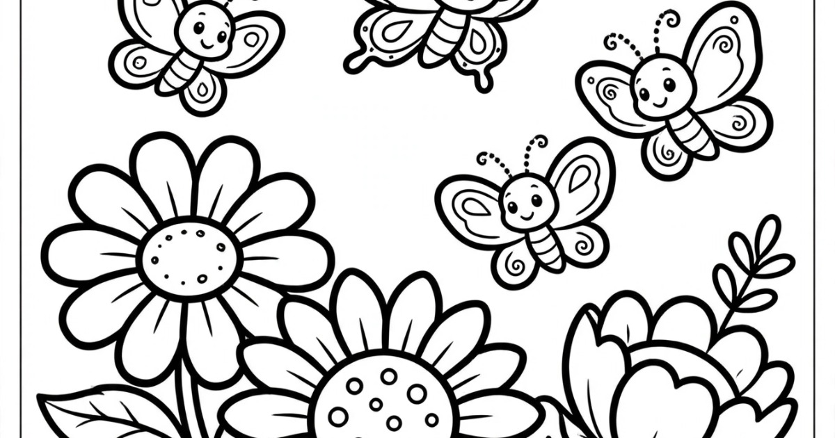My Cute Butterfly Colouring Book for Kids – 32 Magical Colouring Pages | Printable PDF | Digital Download — image 3
