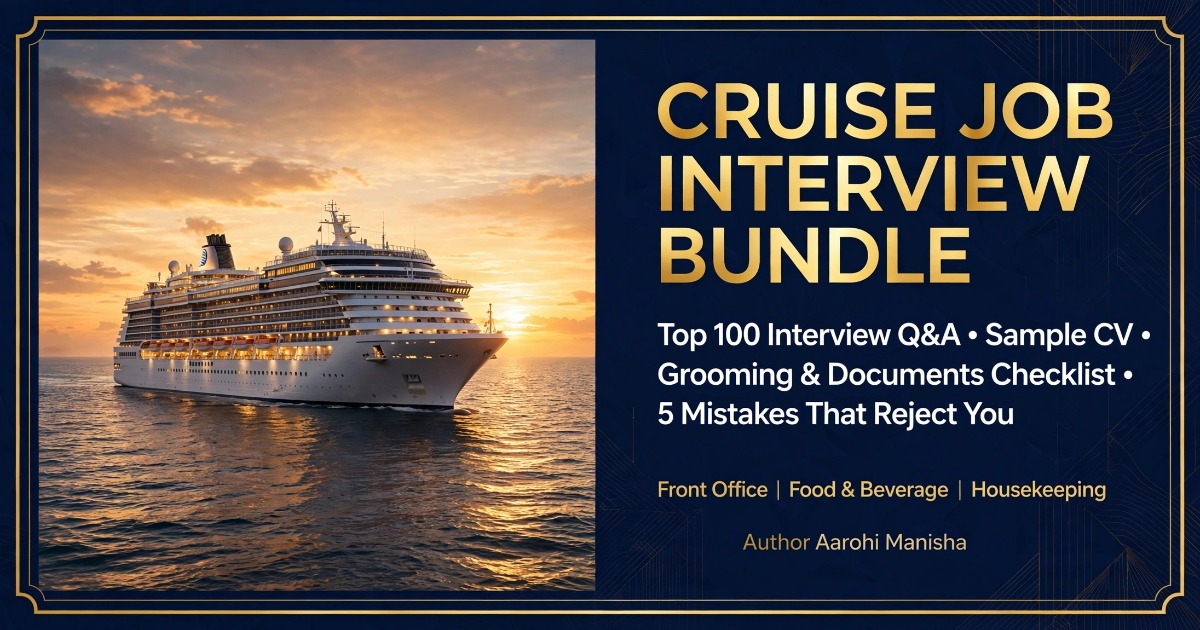 CRUISE JOB INTERVIEW BUNDLE - Top 100 Q&A + CV + Checklist, image 2
