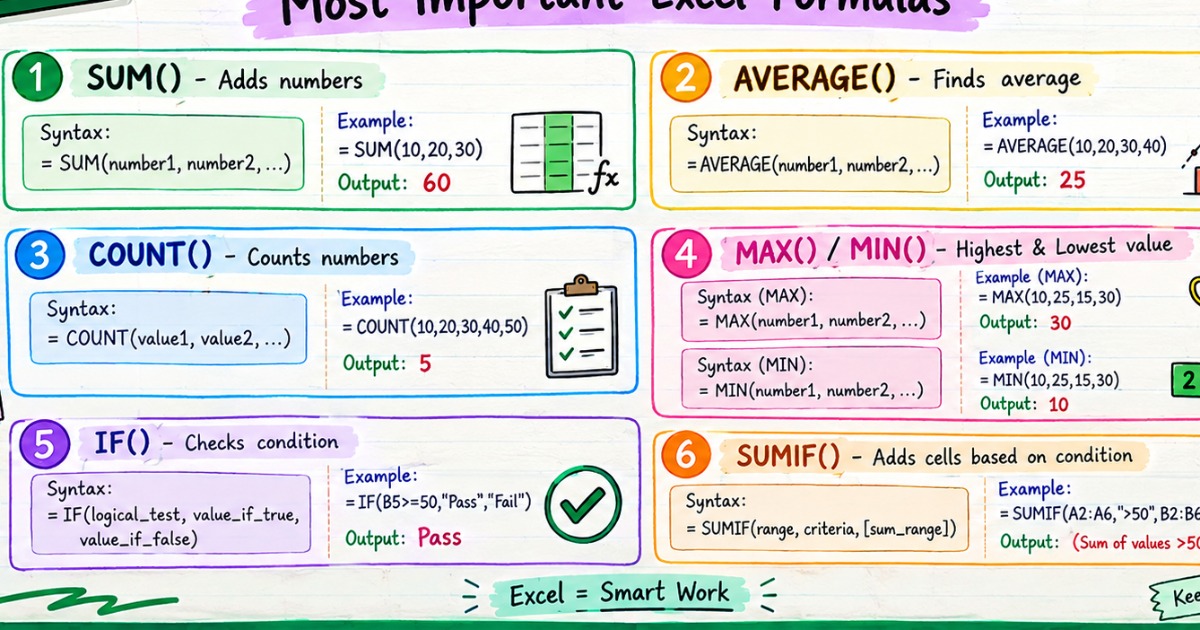 Excel Handwritten Notes | 2026 BEST SKILLS FOR JOB, image 2