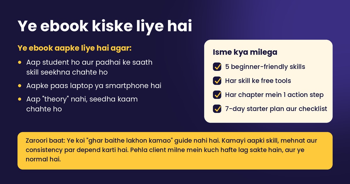 Student Freelancer: 5 Skills, 7 Din, Pehla Client — image 3